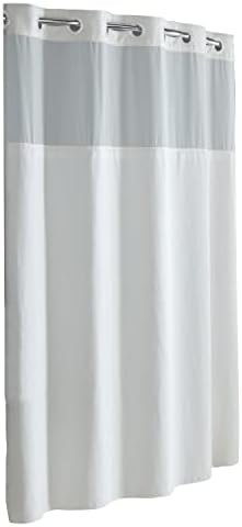 Dobby Pique Mystery Shower Curtain with Peva Liner